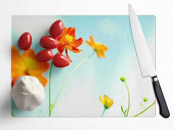 Perfect Flower Glass Chopping Board