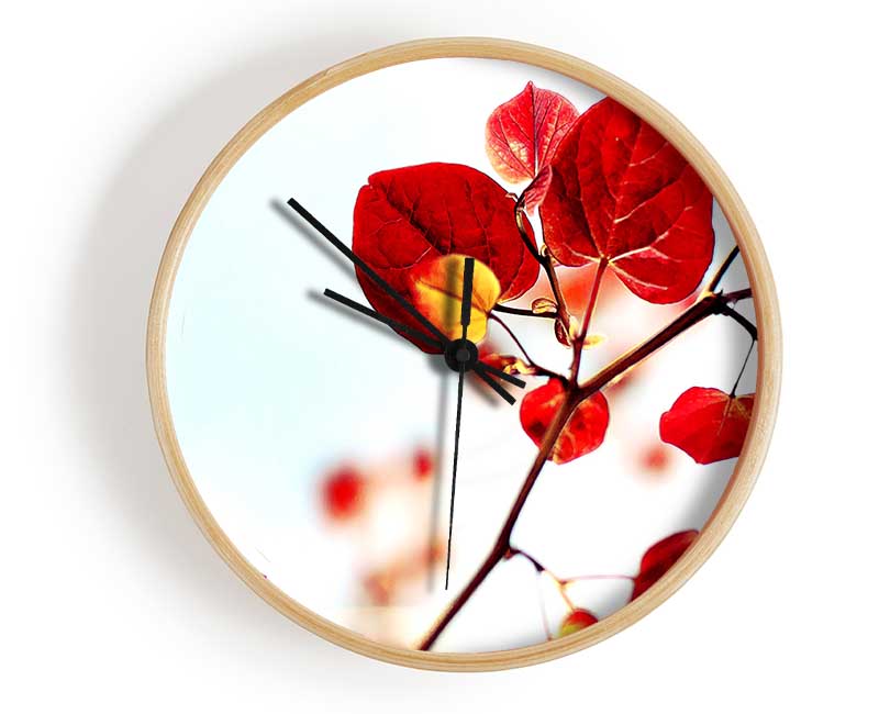 Heart Leaves Clock - Wallart-Direct UK