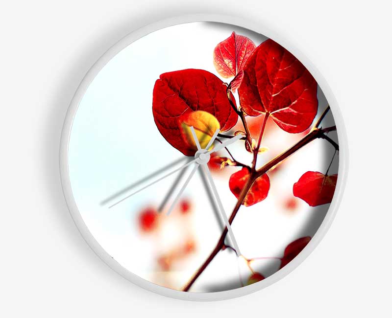 Heart Leaves Clock - Wallart-Direct UK