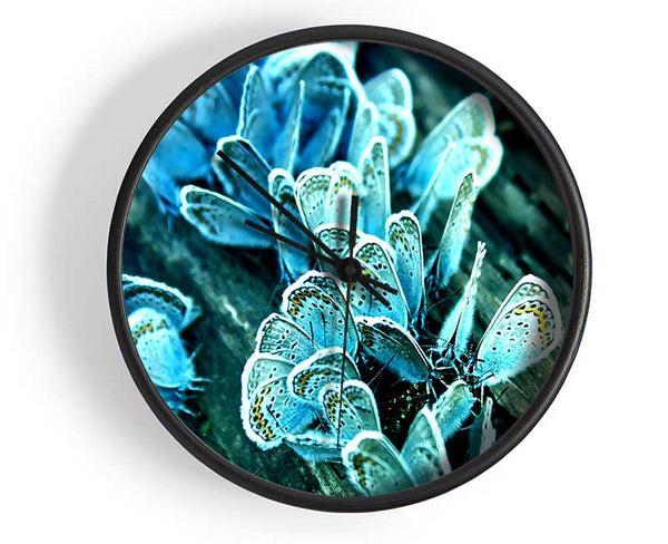 Blue Butterflies Clock - Wallart-Direct UK