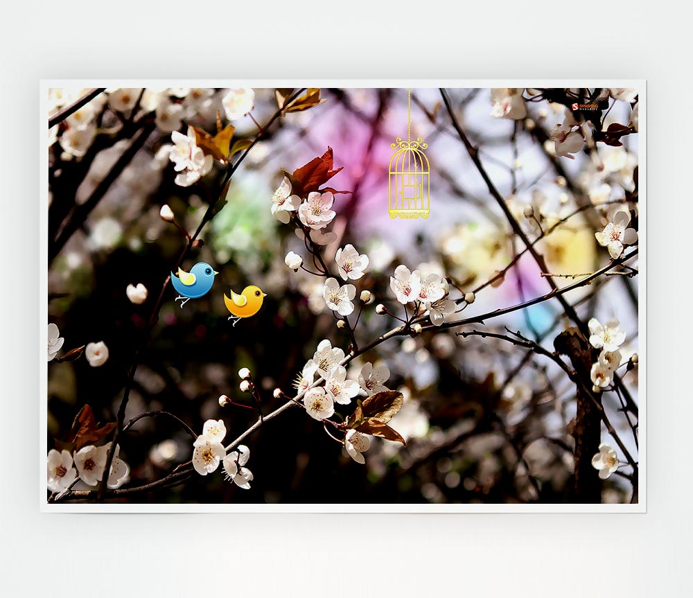 Welcome Spring Print Poster Wall Art