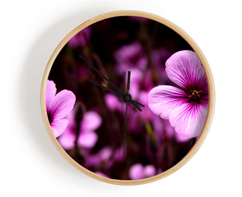 Purple Trumpets Clock - Wallart-Direct UK