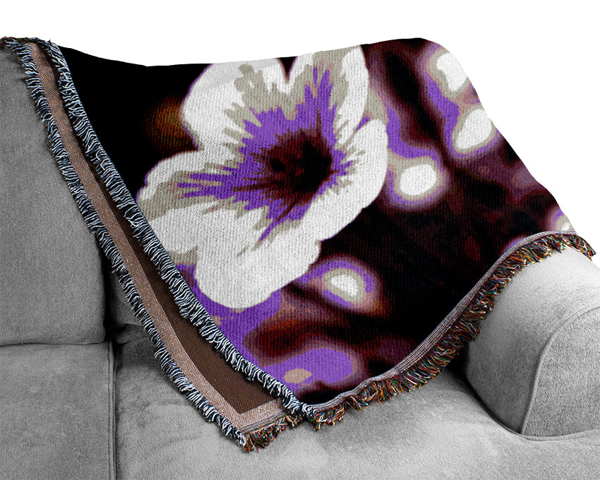 Purple Trumpets Woven Blanket