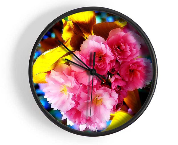 Beautiful Cherry Blossom Bunch Clock - Wallart-Direct UK