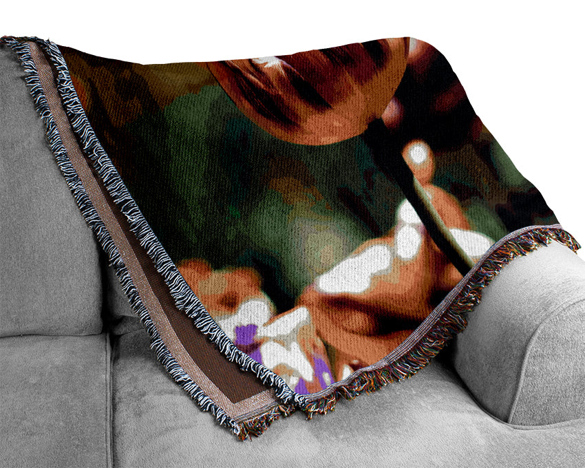 Botanical Garden Tulips Woven Blanket