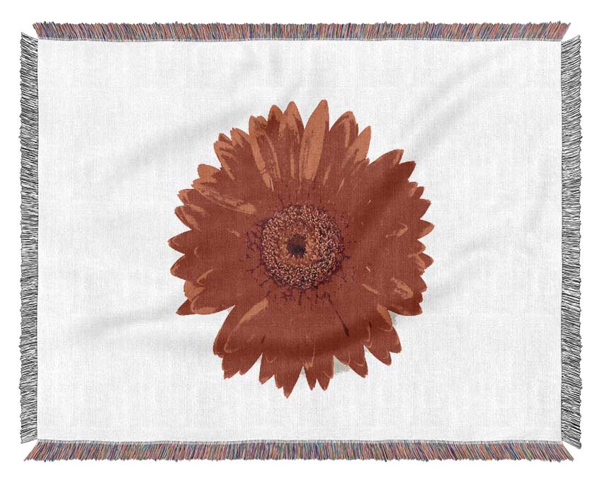 Cerise Gerbera Woven Blanket