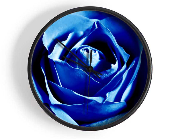 Blue Rose Petals Clock - Wallart-Direct UK