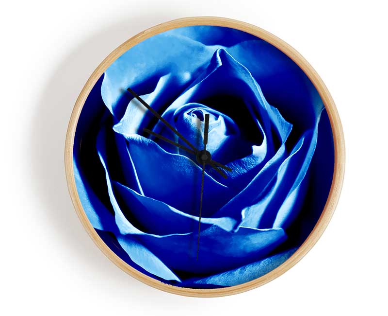 Blue Rose Petals Clock - Wallart-Direct UK