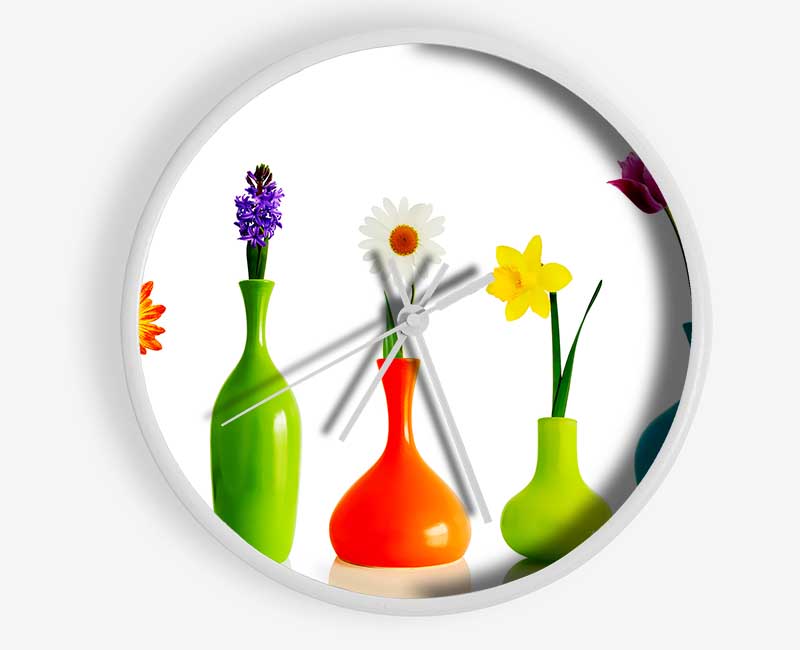 Flower Vases Clock - Wallart-Direct UK