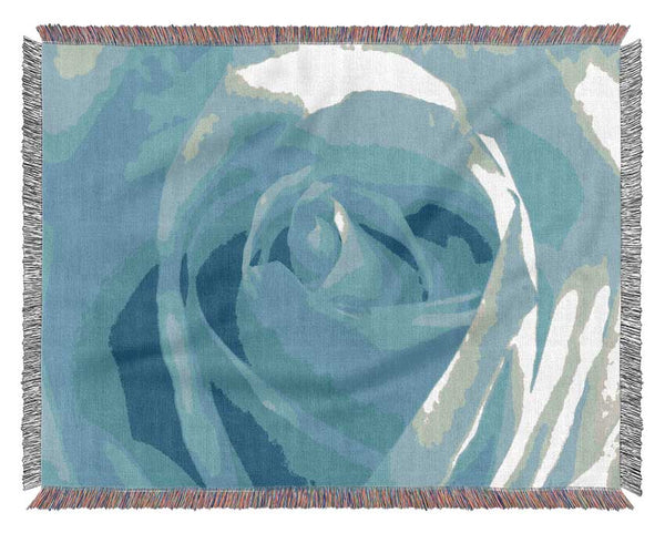 Baby Blue Rose Woven Blanket