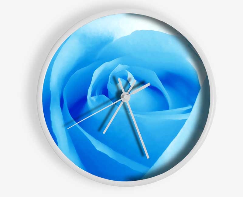 Baby Blue Rose Clock - Wallart-Direct UK