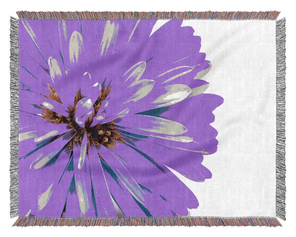 Soft Purple Petals Woven Blanket