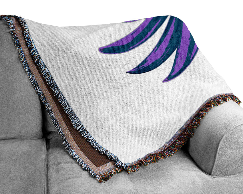 Blue Petals Woven Blanket