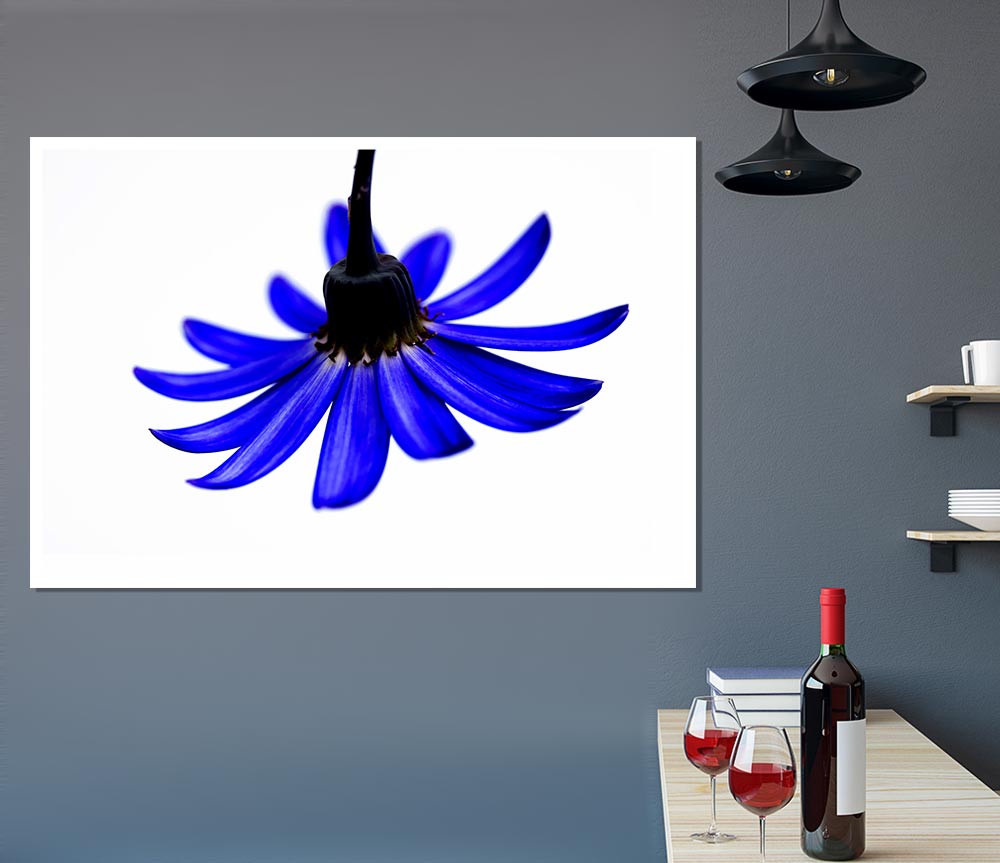 Blue Petals Print Poster Wall Art