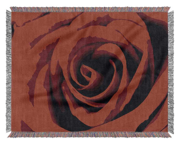 Red Rose Beauty Woven Blanket