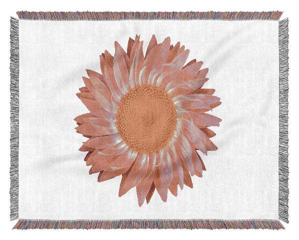 Pink Daisy Twist Woven Blanket