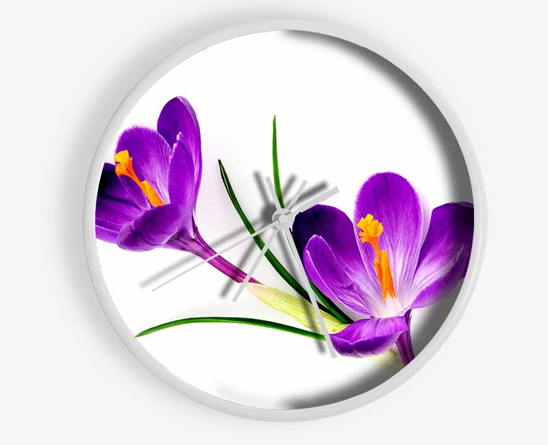 Purple In Bloom Clock - Wallart-Direct UK