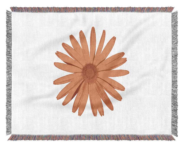 Yellow Daisy Face Woven Blanket