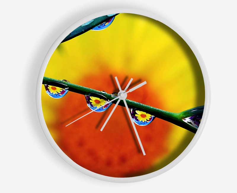 Dewdrop Reflections Clock - Wallart-Direct UK