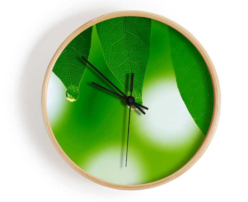 Trio Dewdrop Leaf Clock - Wallart-Direct UK