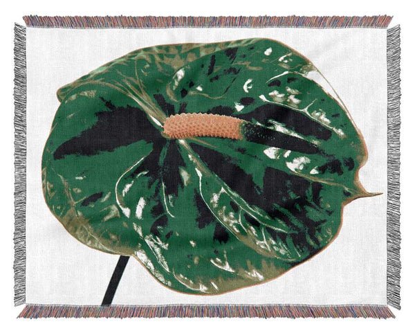 Anthurium Flower Woven Blanket