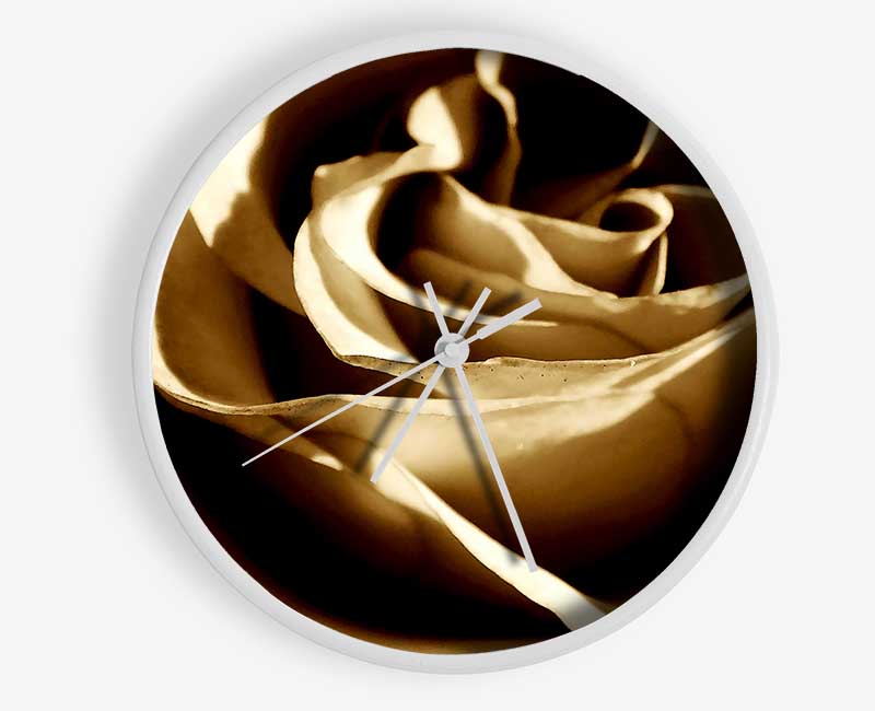 Sepia Rose Clock - Wallart-Direct UK