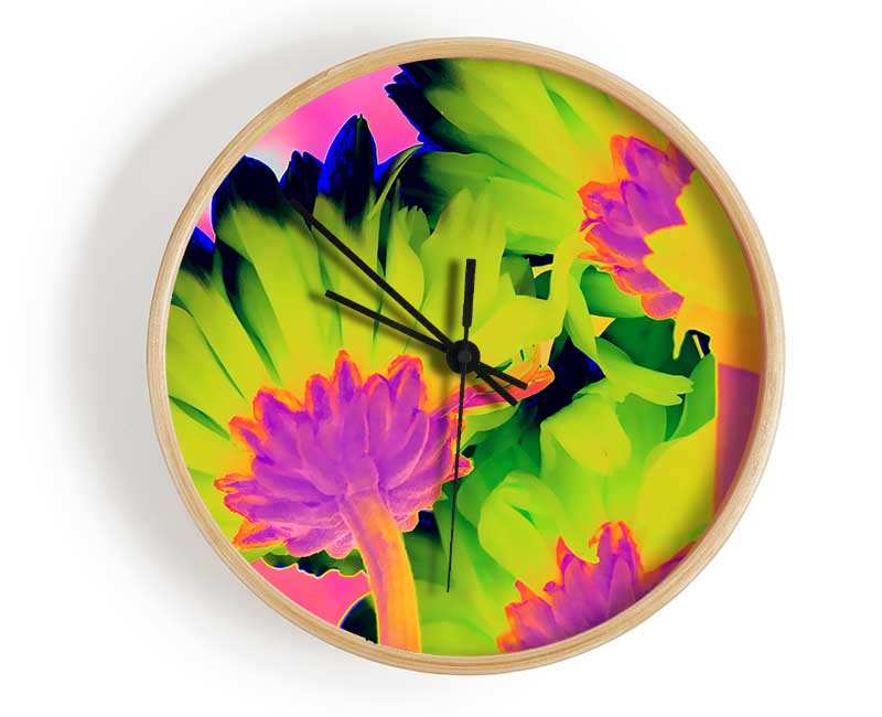 Psychedelic Petals Clock - Wallart-Direct UK