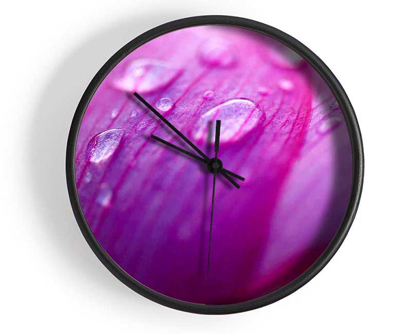 Pink Petal Dewdrop Beauty Clock - Wallart-Direct UK