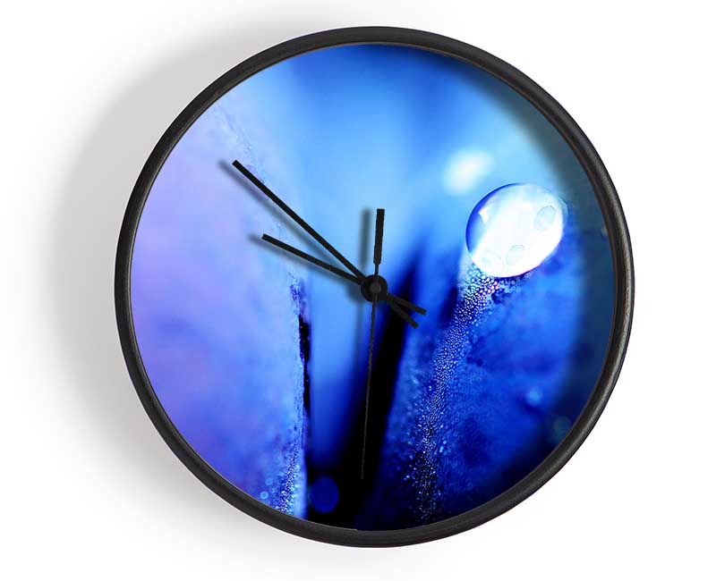 Blue Petal Water Droplet Clock - Wallart-Direct UK