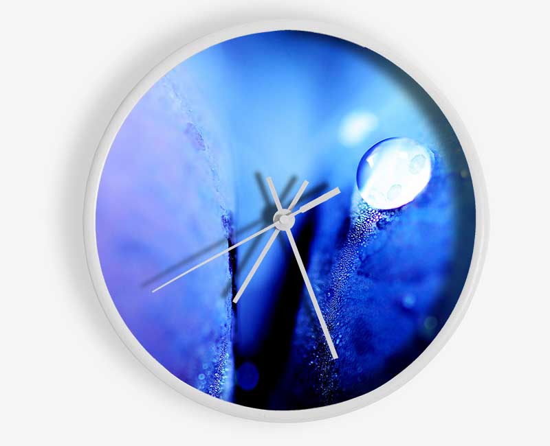 Blue Petal Water Droplet Clock - Wallart-Direct UK