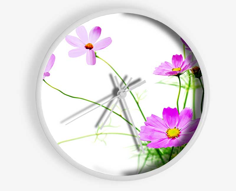 Pink Daisy Bloom Clock - Wallart-Direct UK