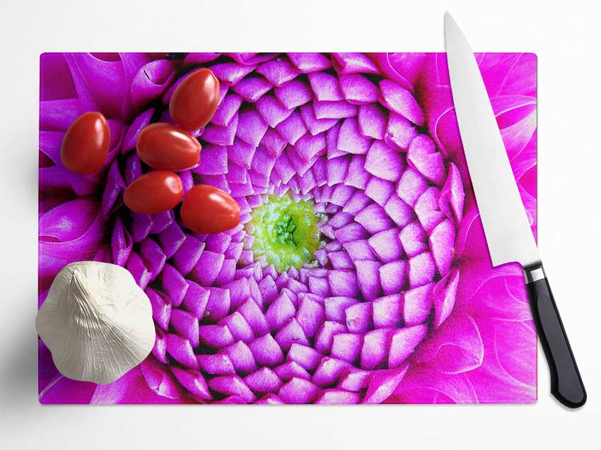 Pink Petal Ocean Glass Chopping Board