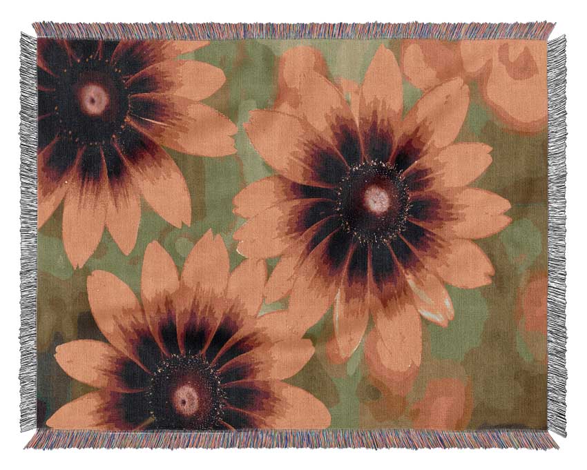 Sun Flower Garden Woven Blanket