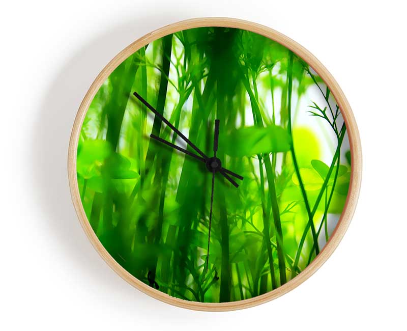 Fairies Green Jungle Clock - Wallart-Direct UK