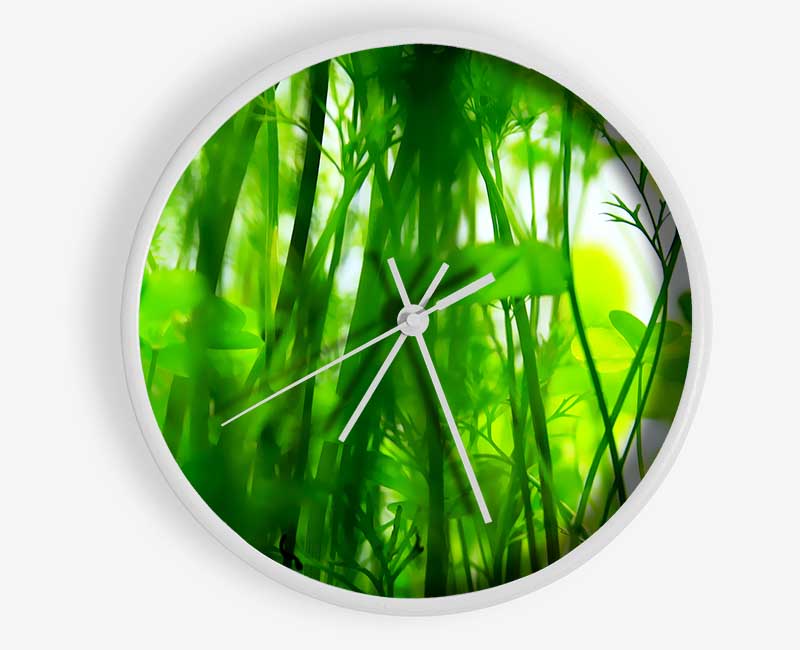 Fairies Green Jungle Clock - Wallart-Direct UK