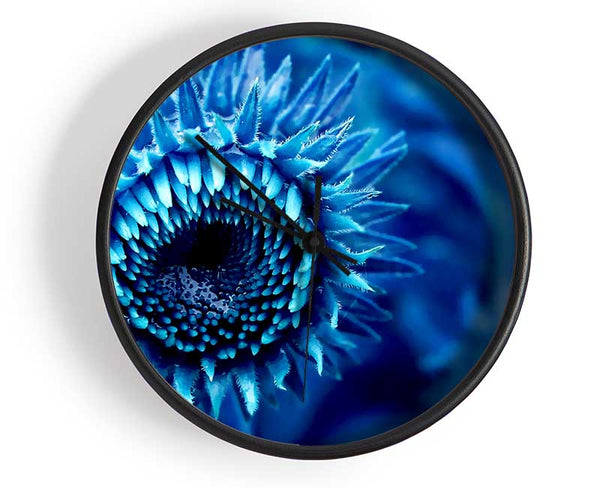 Blue Sunflower Clock - Wallart-Direct UK