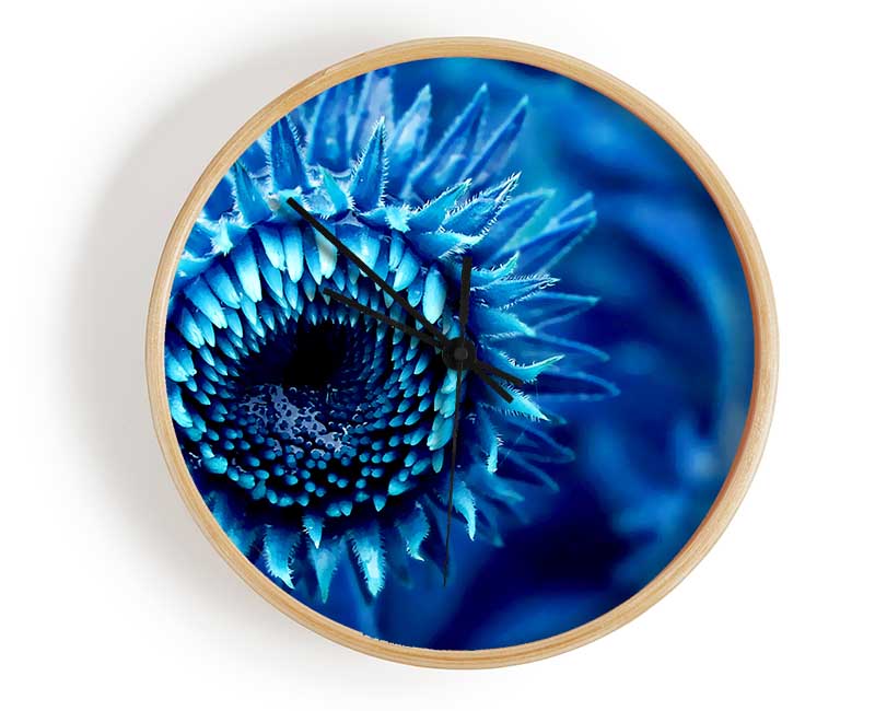 Blue Sunflower Clock - Wallart-Direct UK