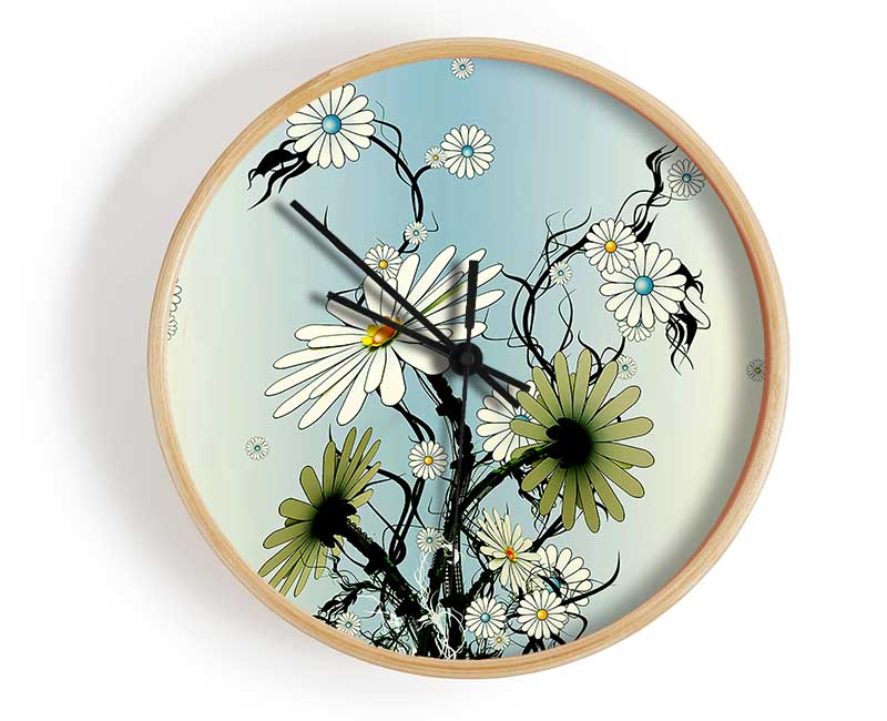 Daisy Chain Skies Clock - Wallart-Direct UK