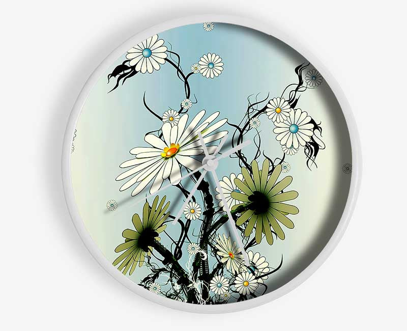 Daisy Chain Skies Clock - Wallart-Direct UK