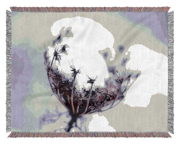 Single Winter Flower Woven Blanket