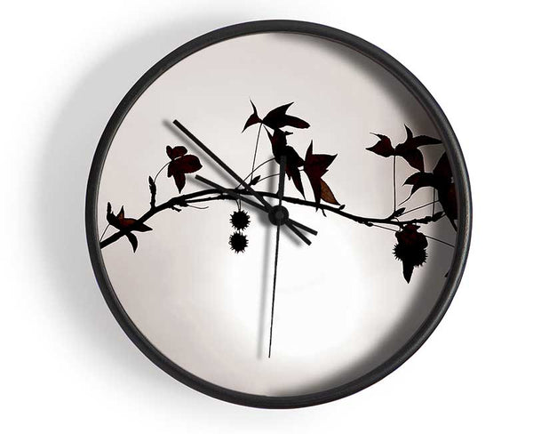 Cocoa Leaves n Berries In Sunlight Clock - Wallart-Direct UK