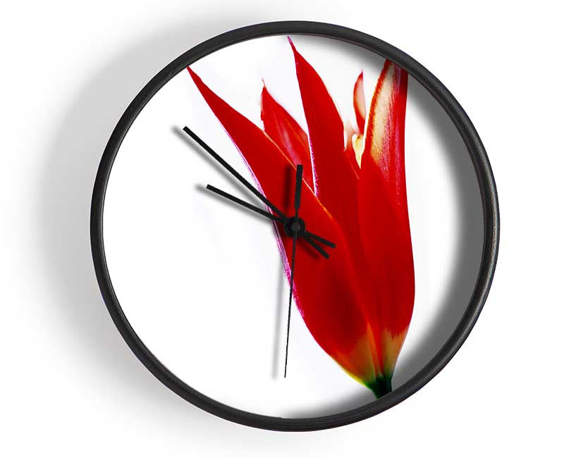 Single Fire Tulip Clock - Wallart-Direct UK