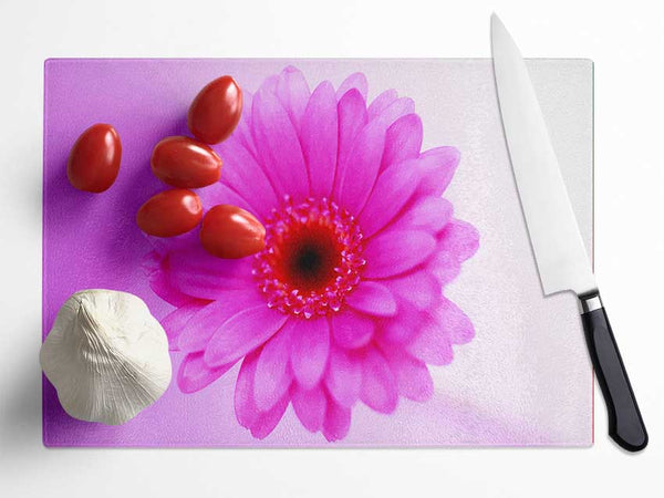 Pink On Pink Petals Glass Chopping Board