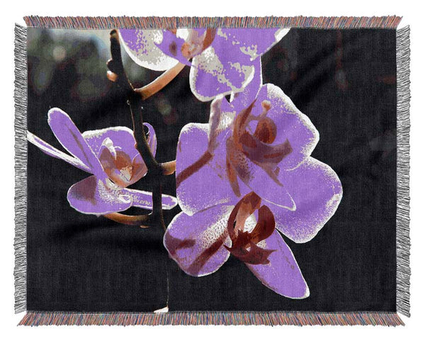 Orchid In Sunlight Woven Blanket