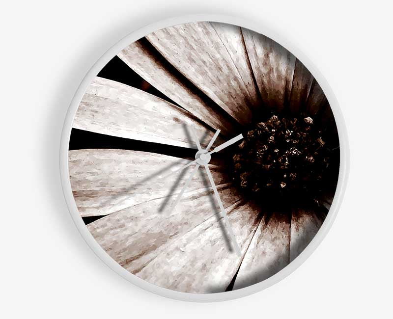 Cocoa Daisy Petals Clock - Wallart-Direct UK