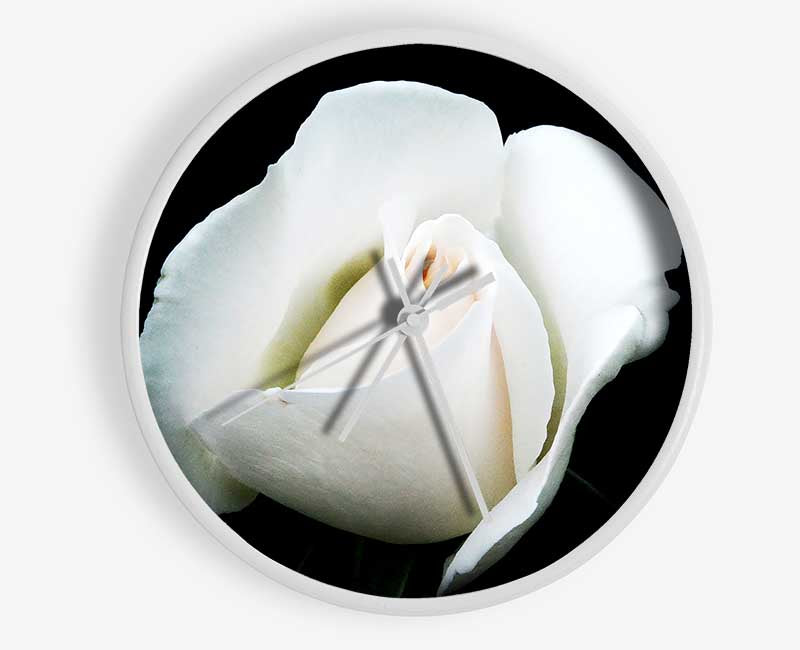 White Rose Blossom Clock - Wallart-Direct UK