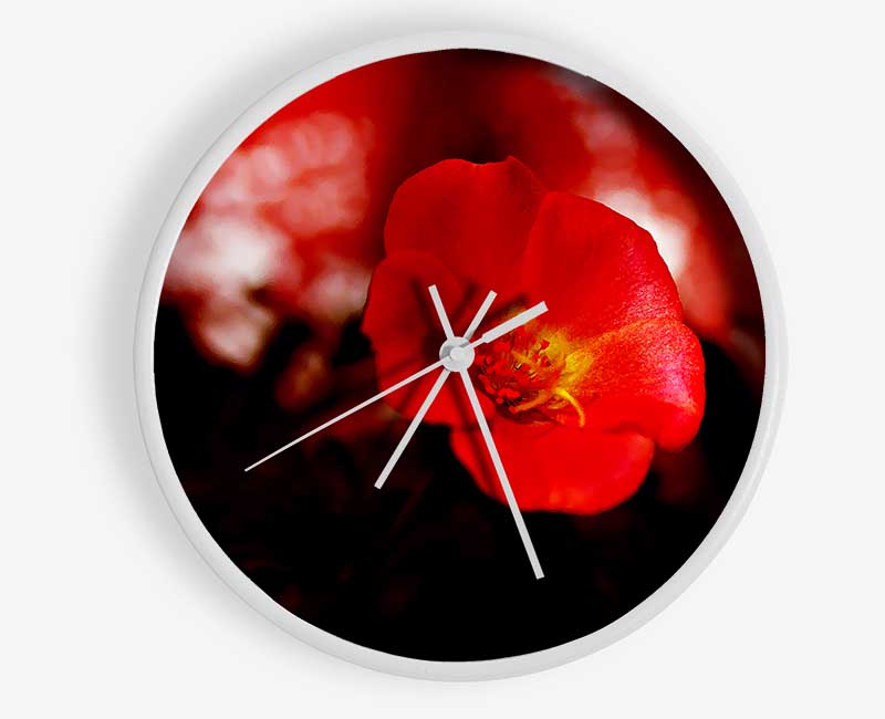 Cherry Red Clock - Wallart-Direct UK