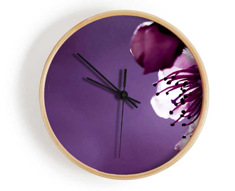 Purple Apple Blossom Clock - Wallart-Direct UK