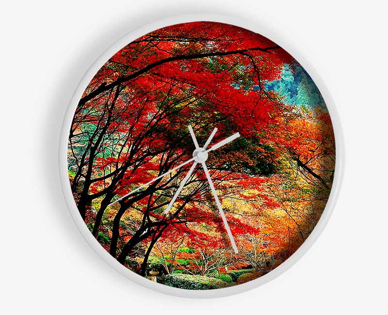 Autumn Tree Delight Clock - Wallart-Direct UK