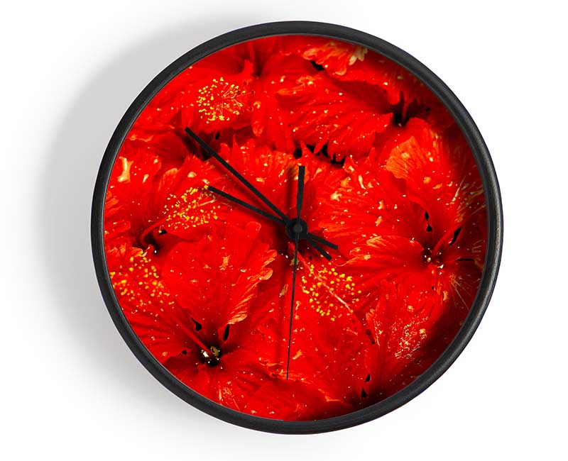 An Ocean Of Red Leaves Clock - Wallart-Direct UK